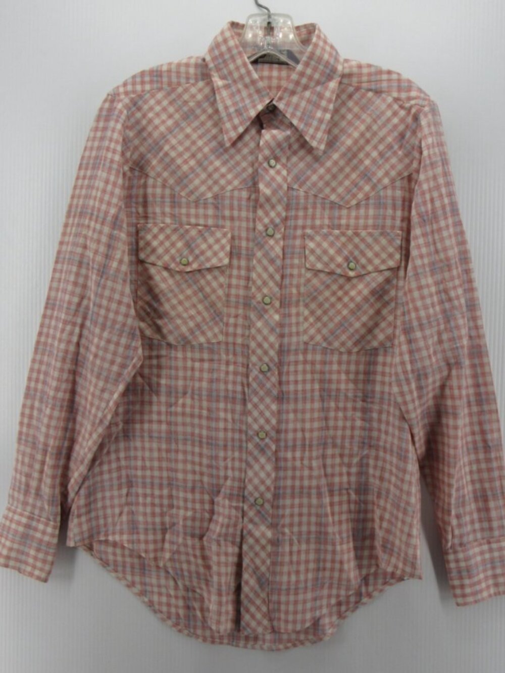 VGT Career Club Shirt Medium Western Pearl Snap 70s Rockabilly Slim *